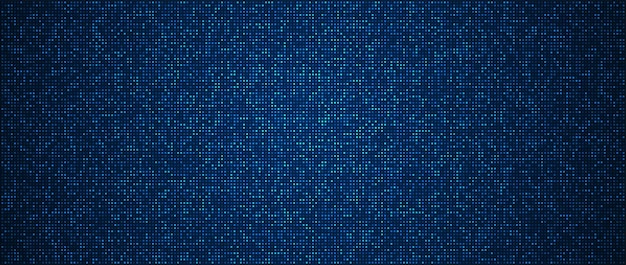 Arrière-plan de la technologie numérique Fond de pixel de motif bleu carré de données numériques
