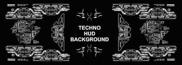 Arrière-plan Technologique Hud Arrière-plan Numérique Interface Technologique 3d Arrière-plan Techno Hud