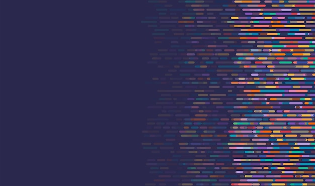 Arrière-plan technologique Visualisation de données volumineuses Lignes de données abstraites techniques