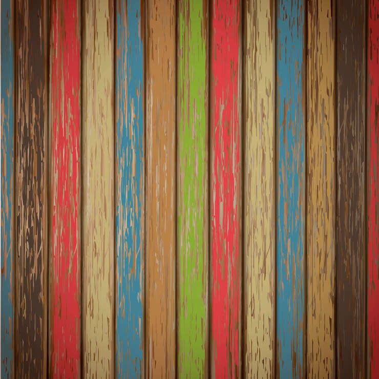 Vecteur arrière-plan de texture en bois coloré rétro