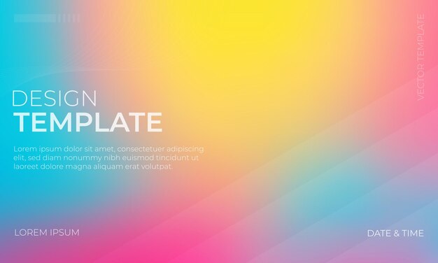 Arrière-plan à la texture granuleuse du gradient vectoriel jaune rose et turquoise chic