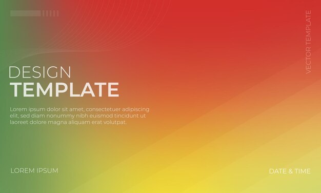 Arrière-plan à texture granuleuse à gradient vectoriel rouge vert et jaune moderne