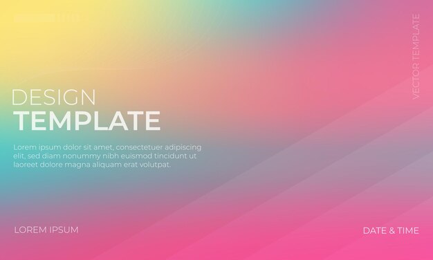 Arrière-plan à texture granuleuse vectorielle unique avec un gradient jaune rose et bleu teal