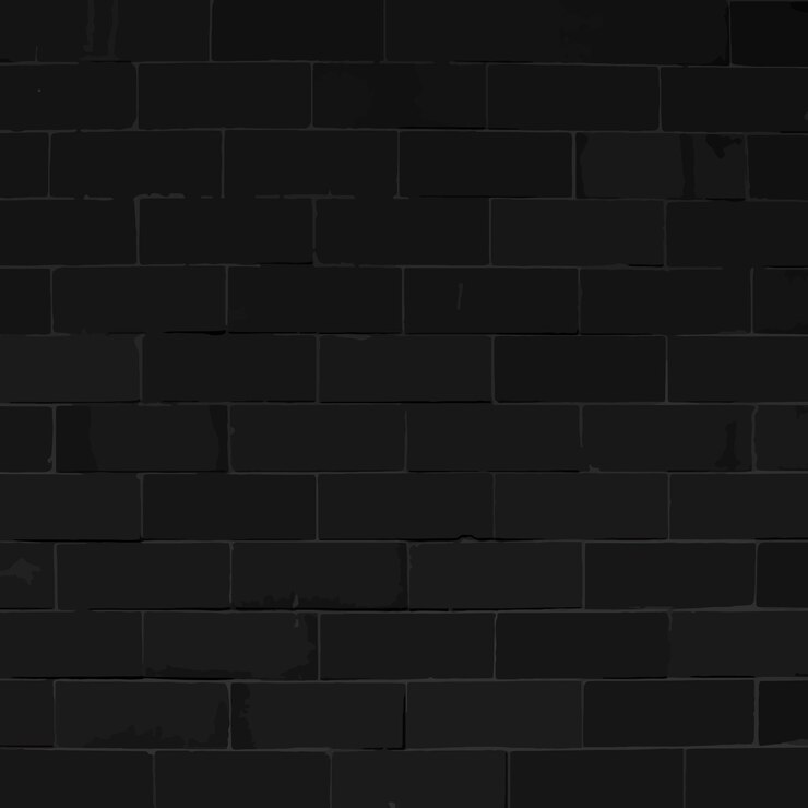 Vecteur arrière-plan texturé de mur de brique noire