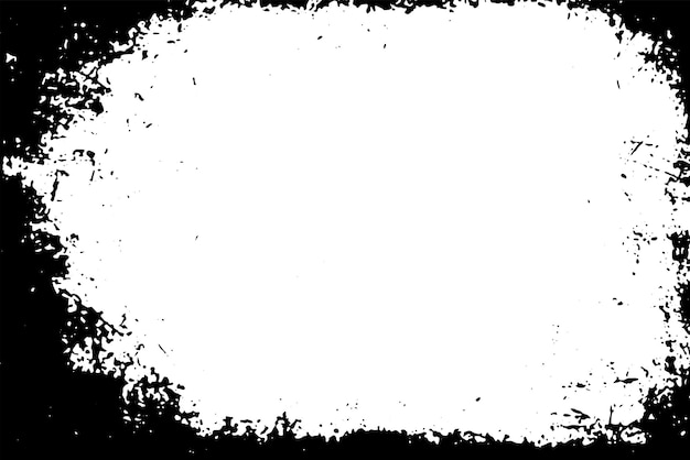 Arrière-plan de texture vectorielle de bordure grunge Superposition de cadre abstrait Toile de fond sale et endommagée
