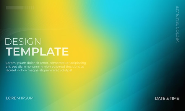 Arrière-plan de texture vectorielle granuleuse à gradient cyan et jaune
