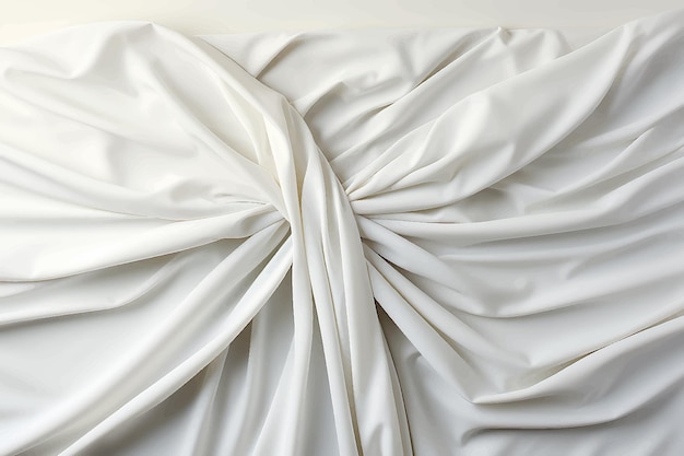 Vecteur arrière-plan de tissu blanc abstract avec des ondes douces texture de tissu en gros plan