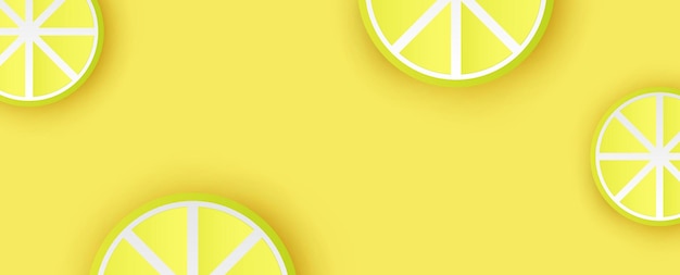 Arrière-plan En Tranches De Citron Arrière-plan De Papier Citron Art Du Papier Coupé Et De L'illustration Vectorielle De Style Artisanal