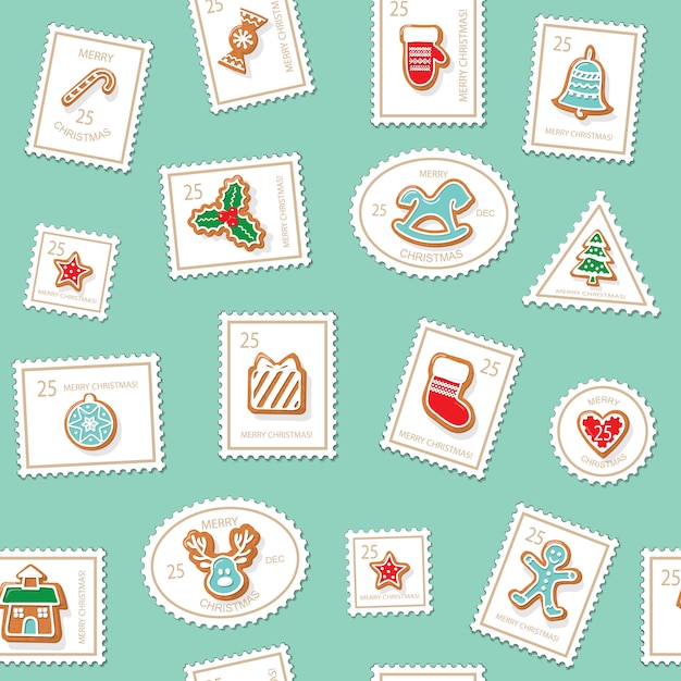 Arrière-plan Transparent De Timbres De Noël.