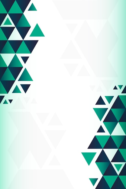 Arrière-plan triangulaire moderne abstrait Design géométrique vert et bleu