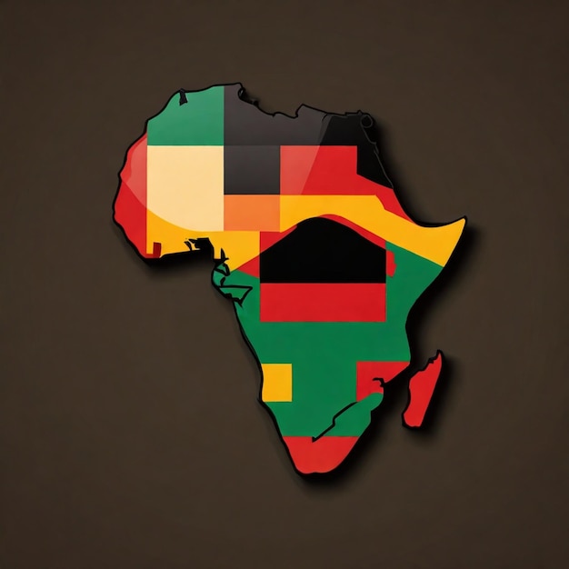 Vecteur arrière-plan vecteur du drapeau africain