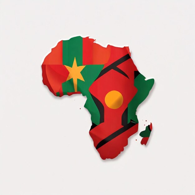 Vecteur arrière-plan vecteur du drapeau africain