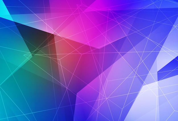 Arrière-plan vectoriel bleu rouge clair avec des triangles
