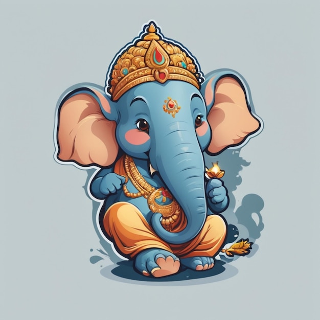 Vecteur arrière-plan vectoriel de dessins animés de ganesh