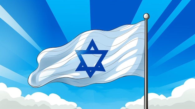 Vecteur arrière-plan vectoriel du drapeau d'israël