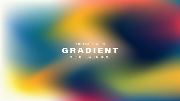 Arrière-plan vectoriel de gradient de maille abstrait Des tourbillons colorés Design flou