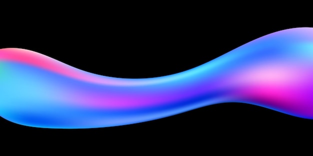 Arrière-plan vectoriel de lignes liquides 3D colorées