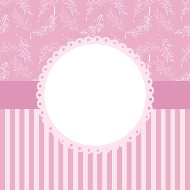 Arrière-plan vectoriel rose floral romantique pour carte de vœux invitation à la fête du bébé Copier l'espace