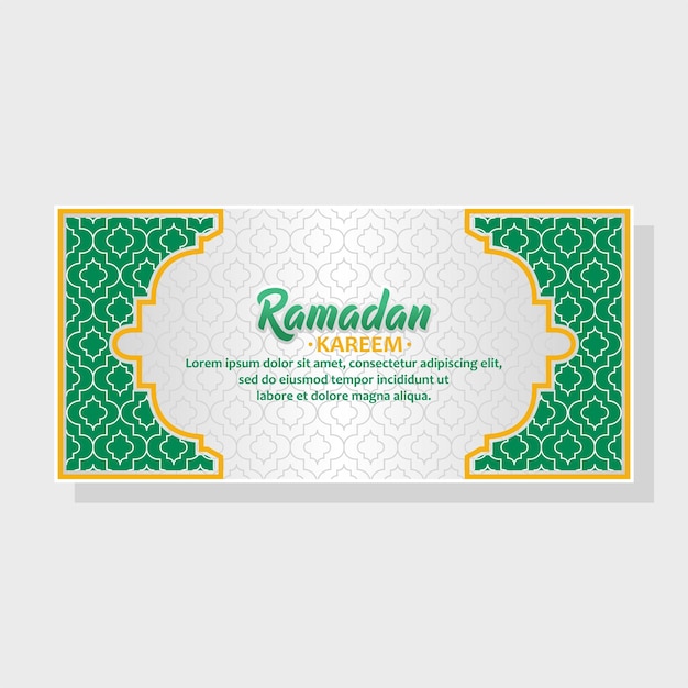 Arrière-plan Vert Et Or Du Ramadan