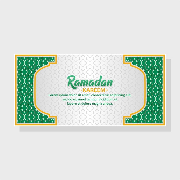 Arrière-plan Vert Et Or Du Ramadan