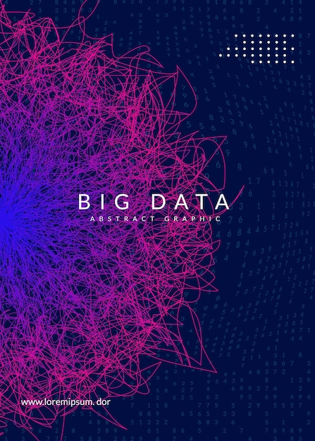 Vecteur arrière-plan de visualisation technologie pour le big data artificiel dans