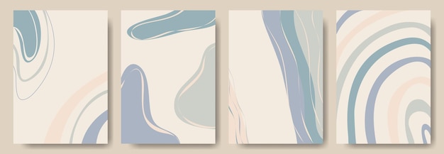 Arrière-plans abstraits modernes. Style tendance minimal. diverses formes configurent des modèles de conception.