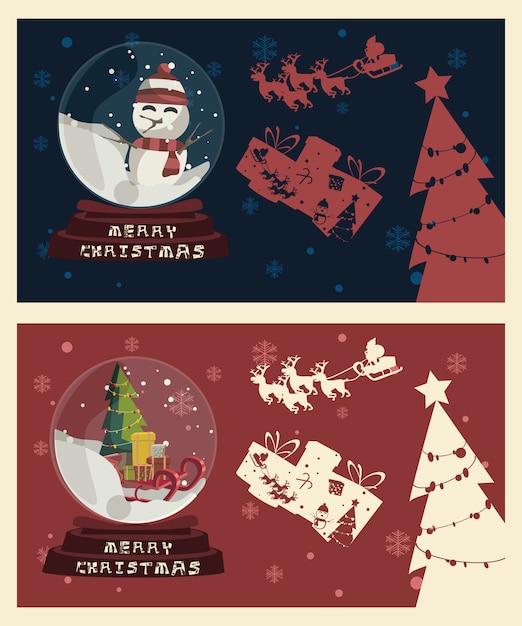 Arrière-plans De Noël Vector Illustration