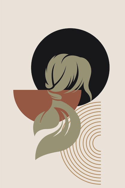 Art abstrait boho fille de fond