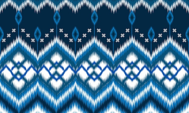 Vecteur art abstrait ethnique ikat modèle sans couture en tribal