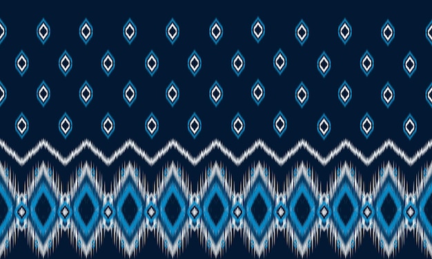 Vecteur art abstrait ethnique ikat modèle sans couture en tribal