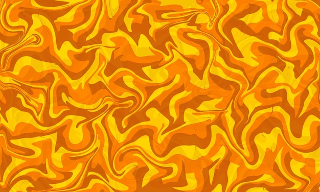 Art abstrait jaune liquide vibrant avec des éclaboussures colorées sur un fond dynamique