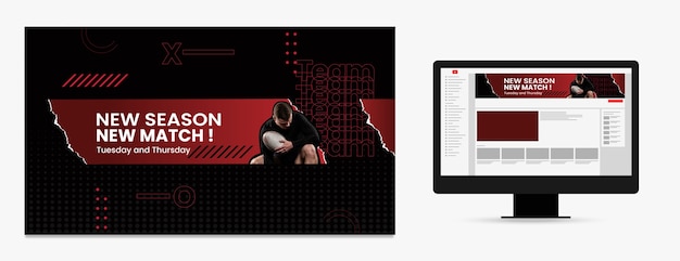 Art de la chaîne youtube de football américain dégradé