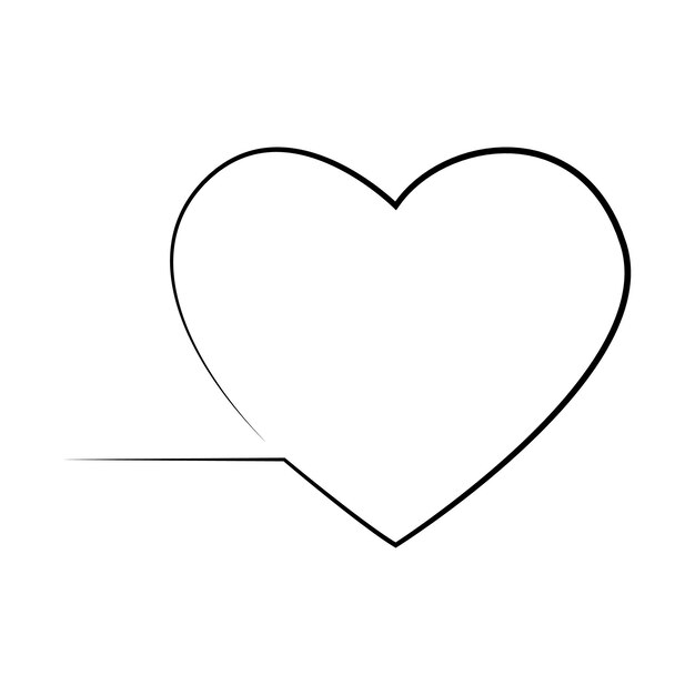 Vecteur art continu d'une ligne le concept des cœurs d'amour sur une illustration blanche