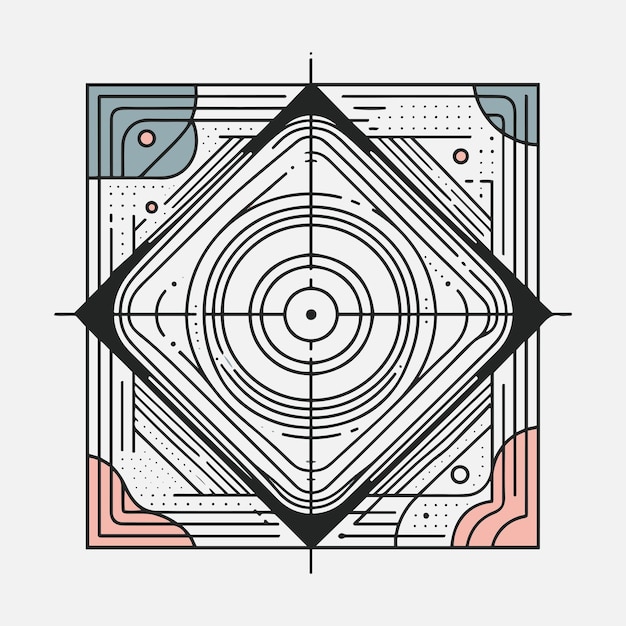 Vecteur art du contour vectoriel forme abstraite asymétrique