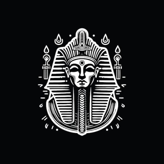 Vecteur l'art du design égyptien du sphinx