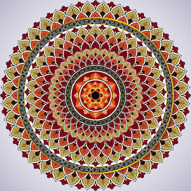 Vecteur l'art du mandala rouge est un vecteur d'ornement.