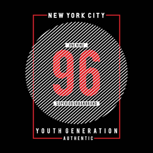 Art Graphique De Typographie De La Ville De New York Pour L'idée D'illustration Vectorielle De Conception De T-shirt