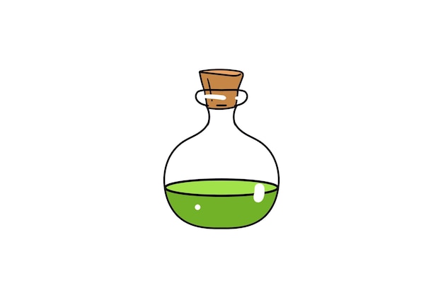 Art d'illustration d'élixir de sorcière de potion magique