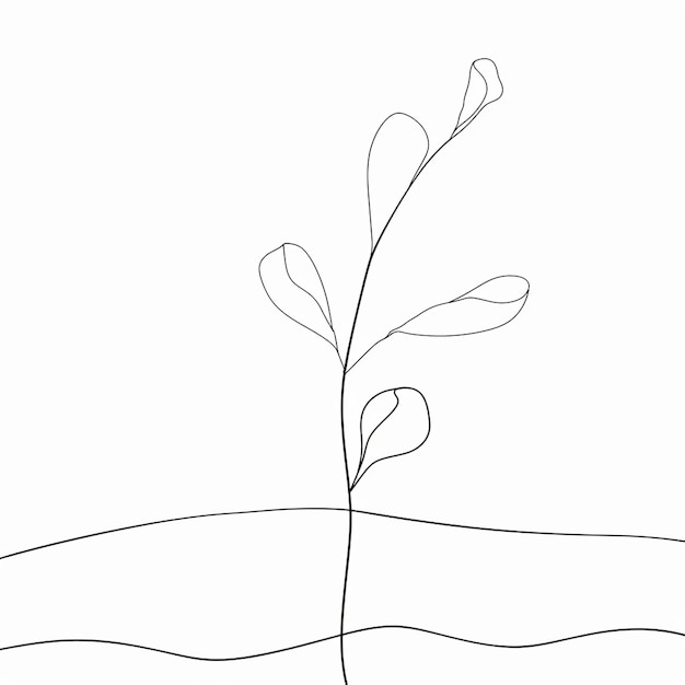 Art en ligne dessin de conception minimaliste vectoriel