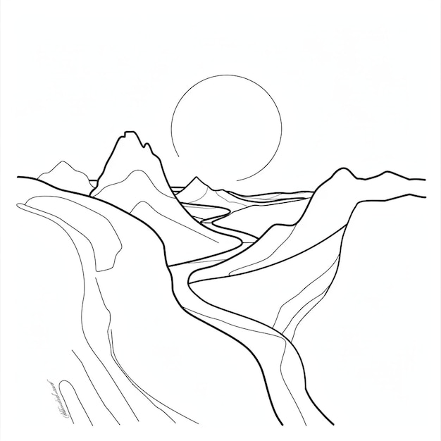 Art en ligne dessin de conception minimaliste vectoriel