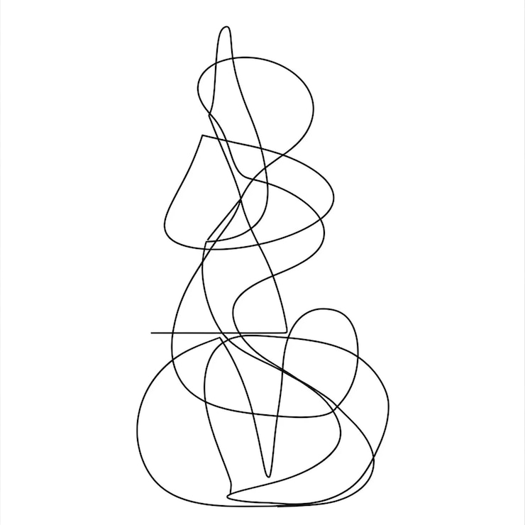 Vecteur art en ligne dessin de conception minimaliste vectoriel