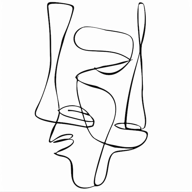 Art en ligne dessin de conception minimaliste vectoriel