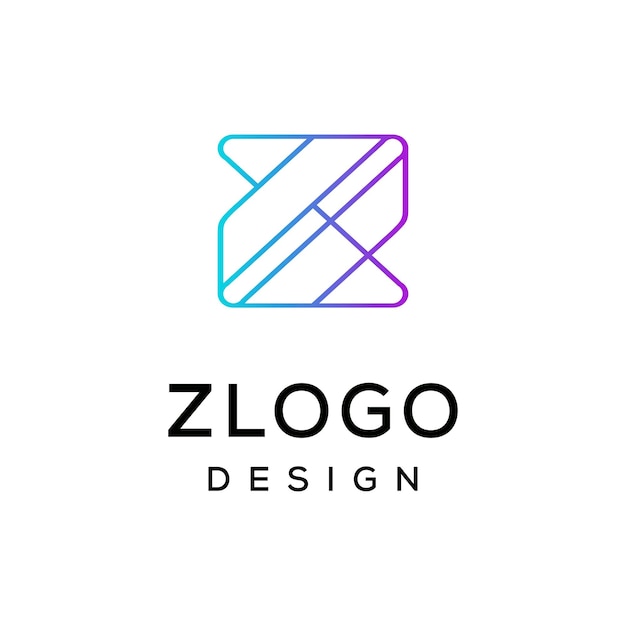 Vecteur l'art de la ligne du logo de la lettre z est une inspiration de design moderne