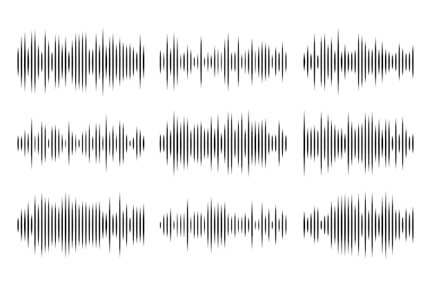 Art De Ligne D'ondes Sonores Pour Les Applications Et Les Sites Web De Musique