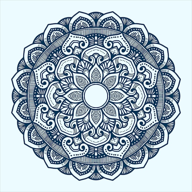 Art De Mandala Dessiné à La Main Avec Un Style Indien