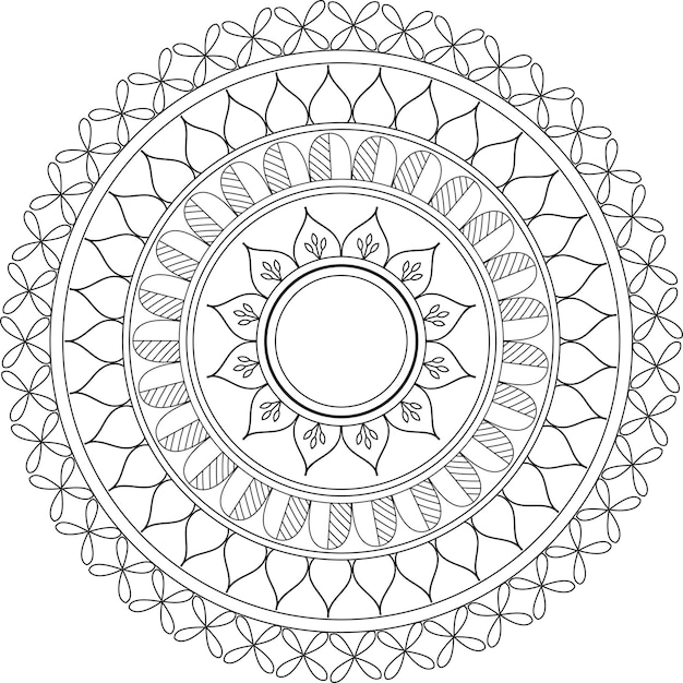 Art De Mandala Fleur Simple