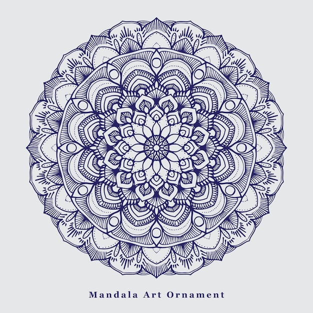 Art De Mandala Floral Avec Des Formes Arrondies