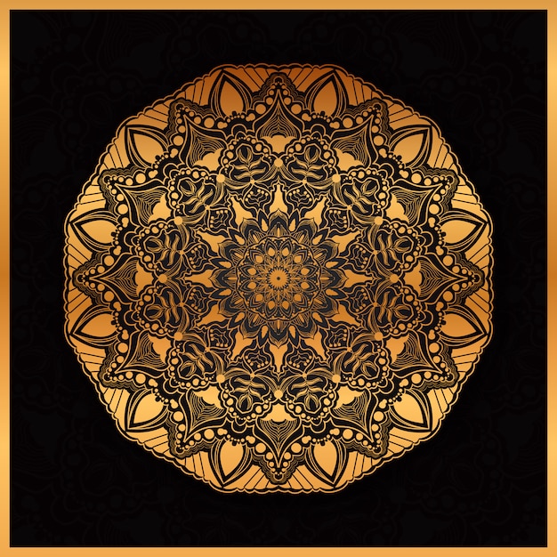 Art De Mandala De Luxe Avec Cercle Géométrique