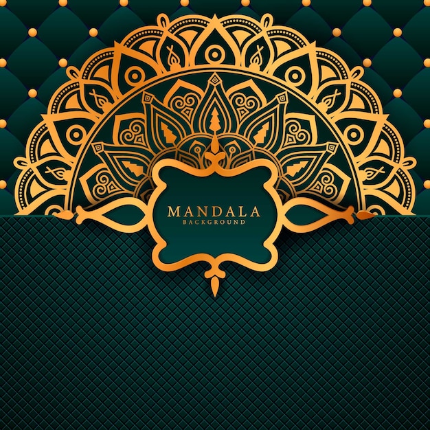 Art De Mandala De Luxe Avec Fond Arabe