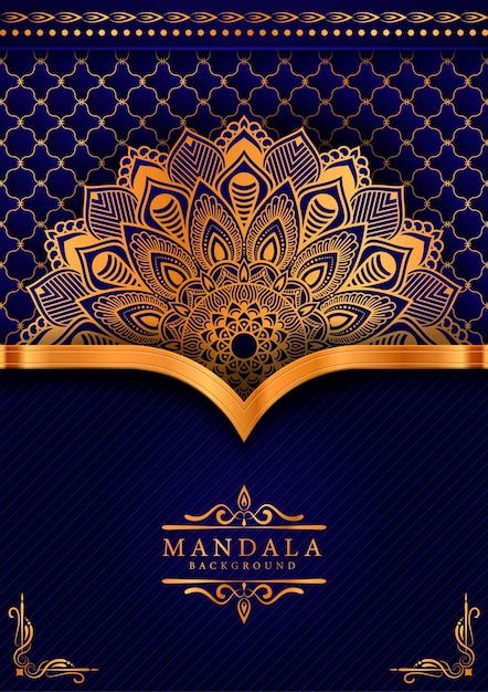 Art de mandala de luxe avec style islamique arabe de fond